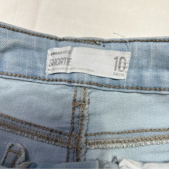 Vintage Blue Distressed Denim Shorts - Picture 2 of 3